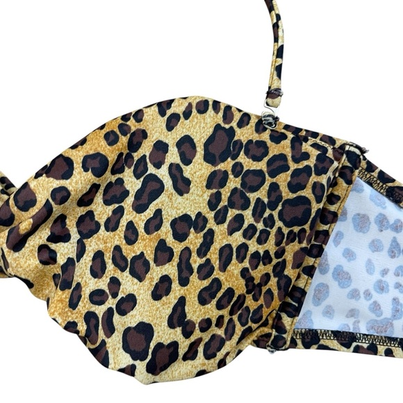 Victoria’s Secret Leopard Print Halter Bikini Top Women’s Size Large - Picture 5 of 5